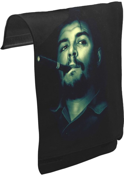 T-Shirt T-Shirt Che Guevara - Smoke Iı Unisex Siyah Tak-Çıkar Postacı Çanta Kapağı CK-268