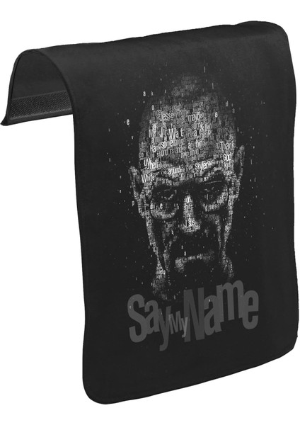 T-Shirt T-Shirt Breaking Bad - Say My Name Unisex Siyah Tak-Çıkar Postacı Çanta Kapağı CK-335