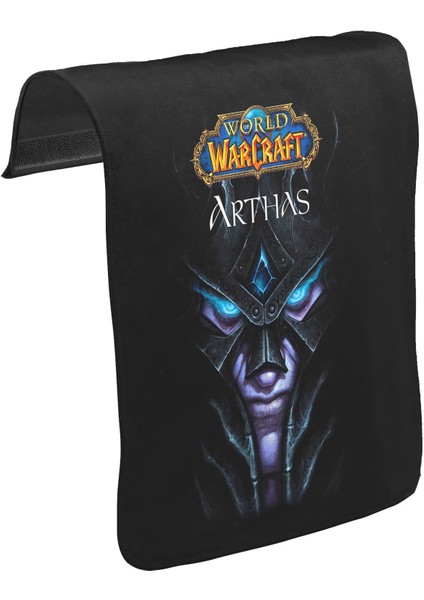 T-Shirt T-Shirt World Warcraft - Arthas Unisex Siyah Tak-Çıkar Postacı Çanta Kapağı CK-266
