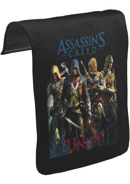 T-Shirt T-Shirt Assassin's Creed Unity Iı Unisex Siyah Tak-Çıkar Postacı Çanta Kapağı CK-486