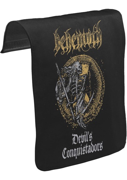 T-Shirt T-Shirt Behemoth - Devil's Conquistadors Unisex Siyah Tak-Çıkar Postacı Çanta Kapağı CK-493