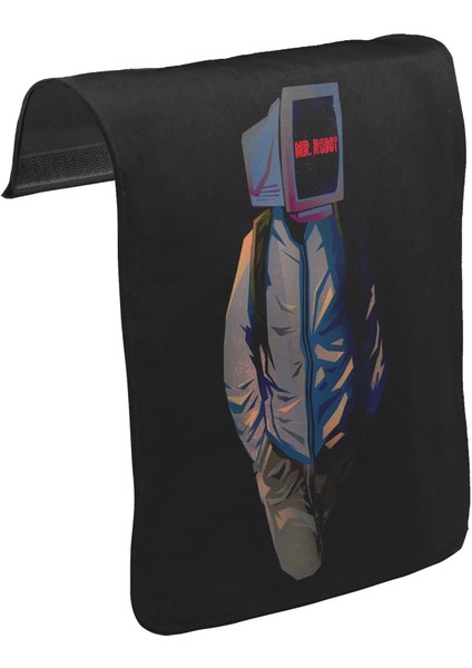 T-Shirt T-Shirt Mr. Robot Unisex Siyah Tak-Çıkar Postacı Çanta Kapağı CK-735