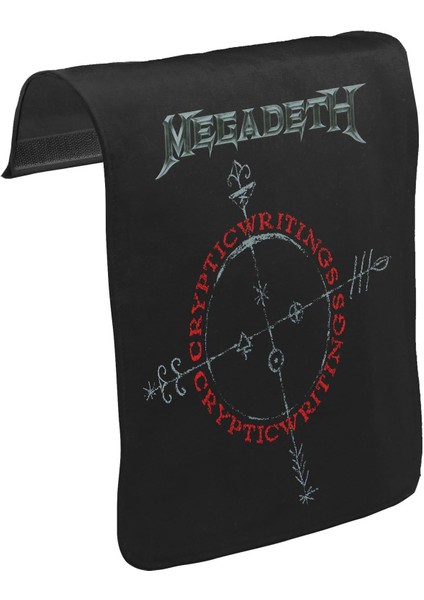 T-Shirt T-Shirt Megadeth - Cryptic Writings Unisex Siyah Tak-Çıkar Postacı Çanta Kapağı CK-635