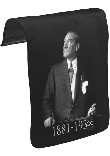 T-Shirt T-Shirt Atatürk - 1881-1938 Unisex Siyah Tak-Çıkar Postacı Çanta Kapağı CK-445