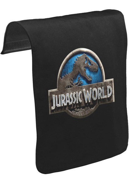 T-Shirt T-Shirt Jurassic World Unisex Siyah Tak-Çıkar Postacı Çanta Kapağı CK-618