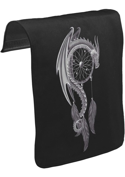 T-Shirt T-Shirt Dreamcatcher - Düş Kapanı Unisex Siyah Tak-Çıkar Postacı Çanta Kapağı CK-712