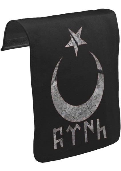 T-Shirt T-Shirt Türk Ay Yıldız Unisex Siyah Tak-Çıkar Postacı Çanta Kapağı CK-815