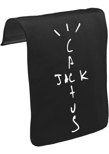 T-Shirt T-Shirt Travis Scott - Cactus Jack Unisex Siyah Tak-Çıkar Postacı Çanta Kapağı CK-1614