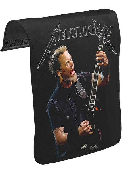 T-Shirt T-Shirt Metallica - James Guitar Unisex Siyah Tak-Çıkar Postacı Çanta Kapağı CK-115