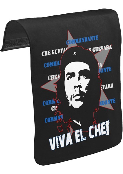 T-Shirt T-Shirt Che Guevara - Viva Unisex Siyah Tak-Çıkar Postacı Çanta Kapağı CK-101