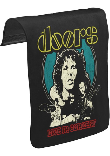 T-Shirt T-Shirt The Doors Unisex Siyah Tak-Çıkar Postacı Çanta Kapağı Ck-53