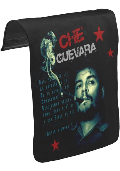 T-Shirt T-Shirt Che Guevara - Smoke Unisex Siyah Tak-Çıkar Postacı Çanta Kapağı Ck-18