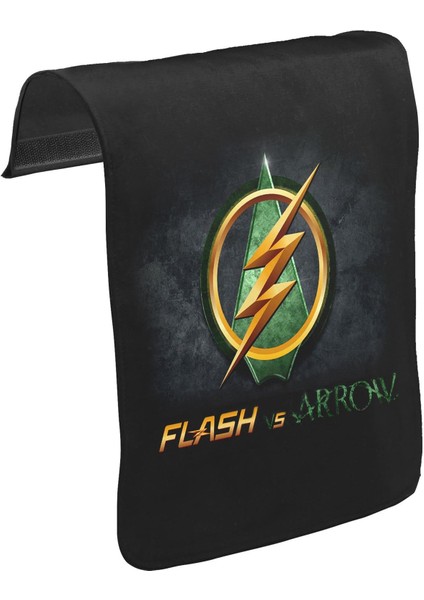 T-Shirt T-Shirt Flash Vs Arrow Unisex Siyah Tak-Çıkar Postacı Çanta Kapağı CK-577