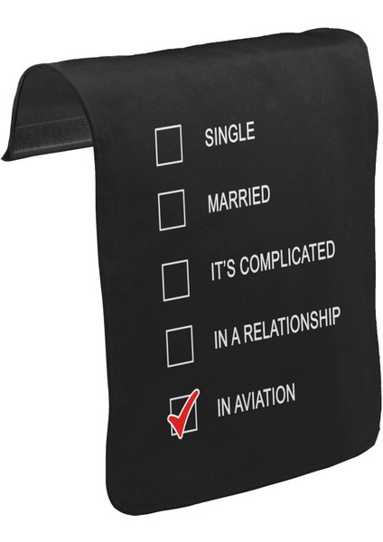 T-Shirt T-Shirt Uçuş - In Aviation Unisex Siyah Tak-Çıkar Postacı Çanta Kapağı CK-1073