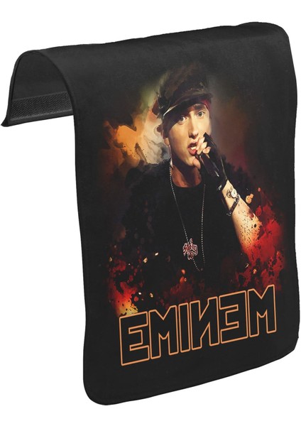 T-Shirt T-Shirt Eminem Unisex Siyah Tak-Çıkar Postacı Çanta Kapağı Ck-23