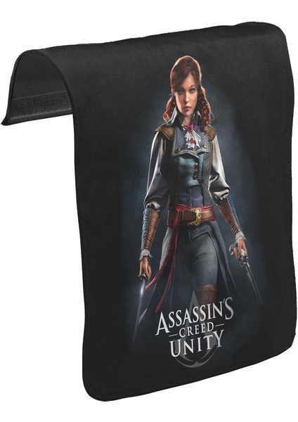 T-Shirt T-Shirt Assassins Creed Unity - Elise Unisex Siyah Tak-Çıkar Postacı Çanta Kapağı CK-566