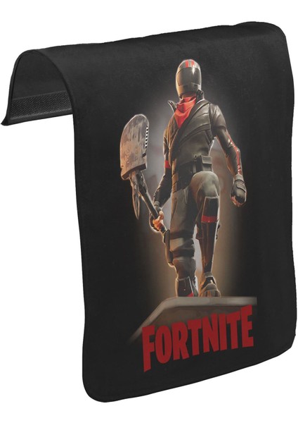 T-Shirt T-Shirt Fortnite - Horror Unisex Siyah Tak-Çıkar Postacı Çanta Kapağı CK-1402