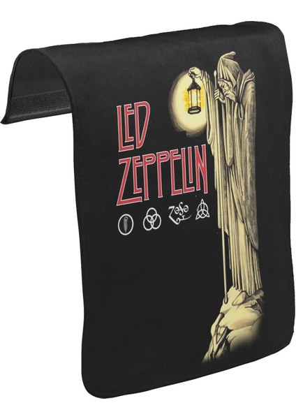 T-Shirt T-Shirt LED Zeppelin - Stairway To Heaven Unisex Siyah Tak-Çıkar Postacı Çanta Kapağı CK-1063