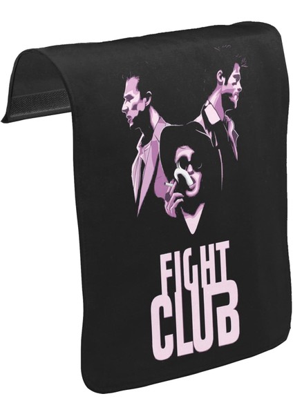 T-Shirt T-Shirt Fight Club - Smoky Unisex Siyah Tak-Çıkar Postacı Çanta Kapağı CK-1030