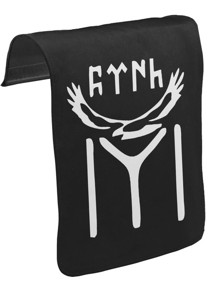 T-Shirt T-Shirt Türk Kayı Boyu Bayrak - Logo Unisex Siyah Tak-Çıkar Postacı Çanta Kapağı CK-1043