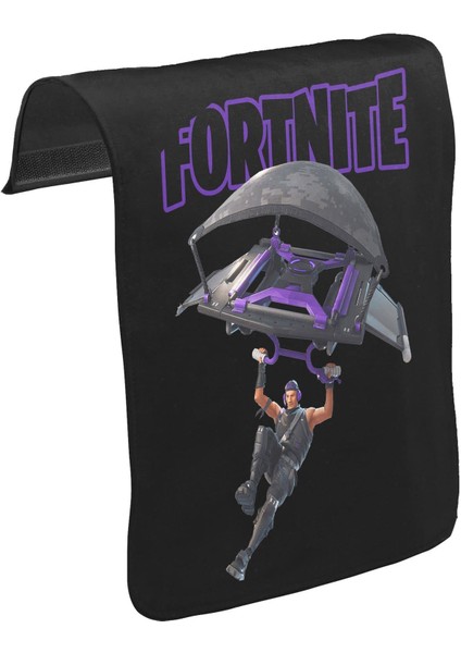 T-Shirt T-Shirt Fortnite - A L'air Unisex Siyah Tak-Çıkar Postacı Çanta Kapağı CK-1416