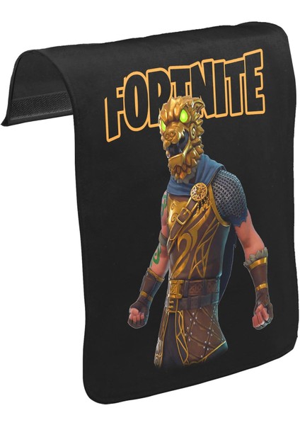 T-Shirt T-Shirt Fortnite - Battle Hound Unisex Siyah Tak-Çıkar Postacı Çanta Kapağı CK-1418