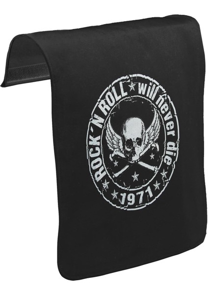 T-Shirt T-Shirt Rock 'n Roll Unisex Siyah Tak-Çıkar Postacı Çanta Kapağı CK-127