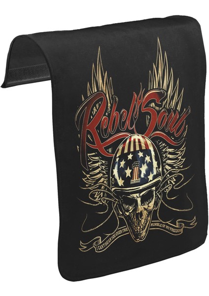 T-Shirt T-Shirt Motosiklet - Rebel Unisex Siyah Tak-Çıkar Postacı Çanta Kapağı CK-130