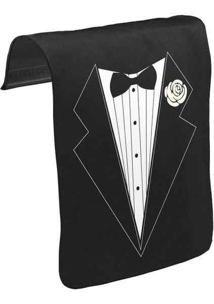 T-Shirt T-Shirt Damat - Groom Suit Unisex Siyah Tak-Çıkar Postacı Çanta Kapağı CK-1502