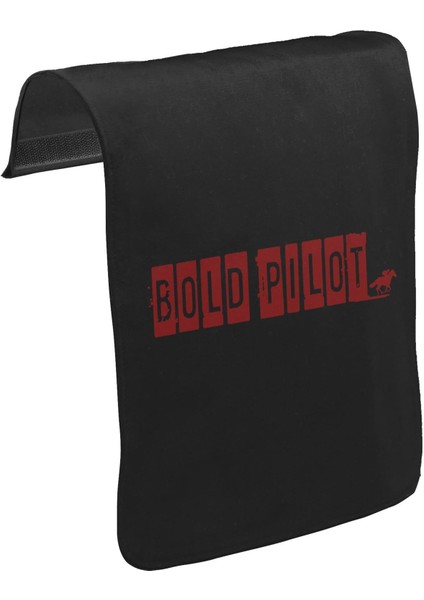 T-Shirt T-Shirt Bold Pilot Unisex Siyah Tak-Çıkar Postacı Çanta Kapağı CK-1394