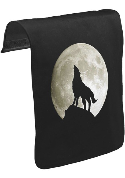 T-Shirt T-Shirt Kurt ve Ay Unisex Siyah Tak-Çıkar Postacı Çanta Kapağı CK-1329