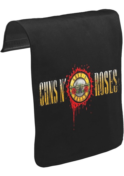 T-Shirt T-Shirt Guns N Roses - Drops Logo Unisex Siyah Tak-Çıkar Postacı Çanta Kapağı CK-1521
