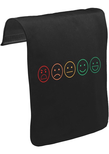 T-Shirt T-Shirt Emoji Unisex Siyah Tak-Çıkar Postacı Çanta Kapağı CK-1550