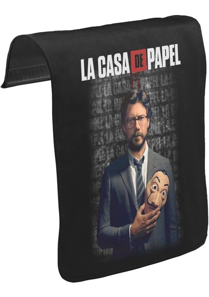 T-Shirt T-Shirt La Casa De Papel Iıı Unisex Siyah Tak-Çıkar Postacı Çanta Kapağı CK-1578