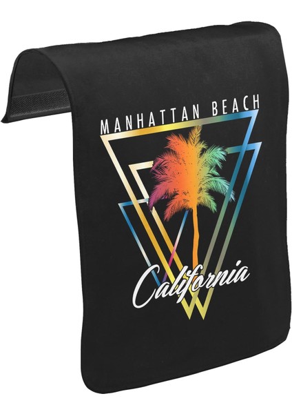 T-Shirt T-Shirt California Beach Unisex Siyah Tak-Çıkar Postacı Çanta Kapağı CK-1710