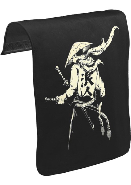 T-Shirt Samuray - Unisex Siyah Tak-Çıkar Postacı Çanta Kapağı CK-1720