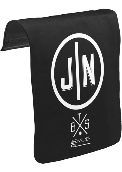 T-Shirt T-Shirt Bts - Jin Unisex Siyah Tak-Çıkar Postacı Çanta Kapağı CK-1134