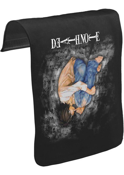 T-Shirt T-Shirt Death Note - Upside Down Unisex Siyah Tak-Çıkar Postacı Çanta Kapağı CK-199