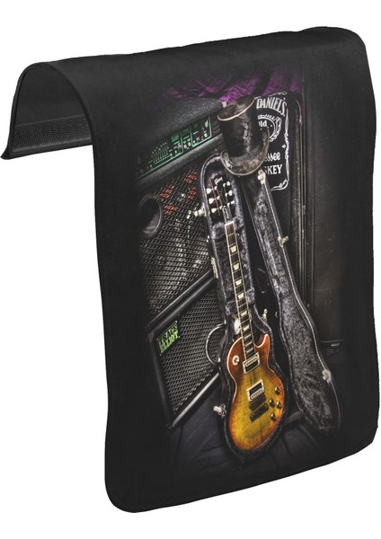 T-Shirt T-Shirt Müzik - Gitar Unisex Siyah Tak-Çıkar Postacı Çanta Kapağı CK-213