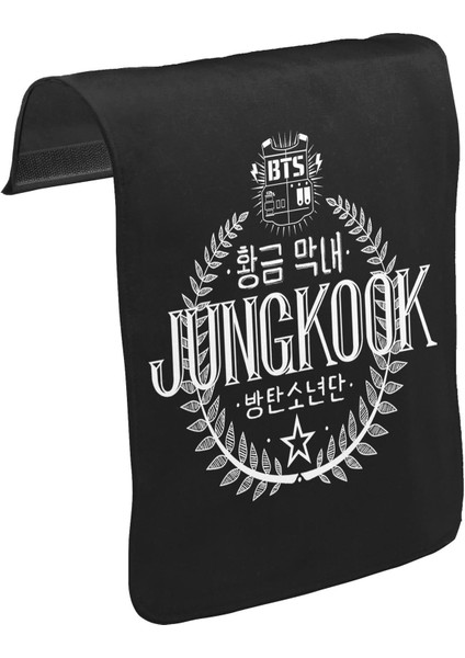 T-Shirt T-Shirt Bts - Jungkook Unisex Siyah Tak-Çıkar Postacı Çanta Kapağı CK-1129
