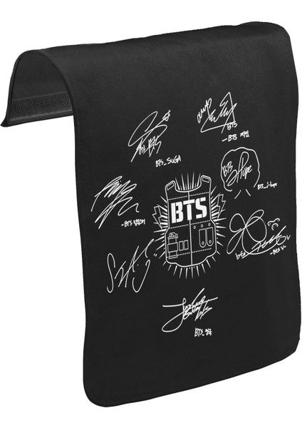 T-Shirt T-Shirt Bts - Signs Unisex Siyah Tak-Çıkar Postacı Çanta Kapağı CK-1132