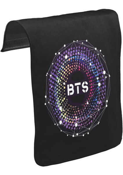 T-Shirt T-Shirt Bts - 4th Unisex Siyah Tak-Çıkar Postacı Çanta Kapağı CK-1135