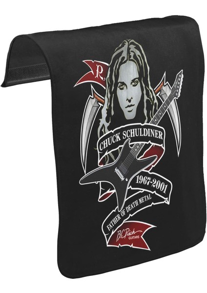 T-Shirt T-Shirt Chuck Schuldiner - 1967 Unisex Siyah Tak-Çıkar Postacı Çanta Kapağı CK-1245