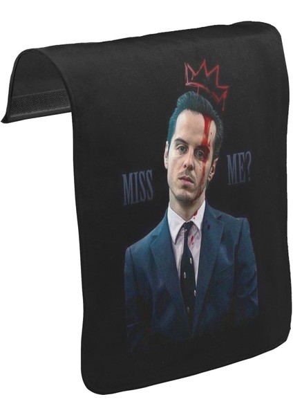 T-Shirt T-Shirt Sherlock Holmes - James Moriarty Unisex Siyah Tak-Çıkar Postacı Çanta Kapağı CK-1319