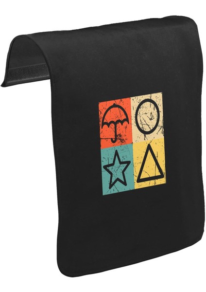 T-Shirt T-Shirt Squid Game -Candy Game Unisex Siyah Tak-Çıkar Postacı Çanta Kapağı CK-1747
