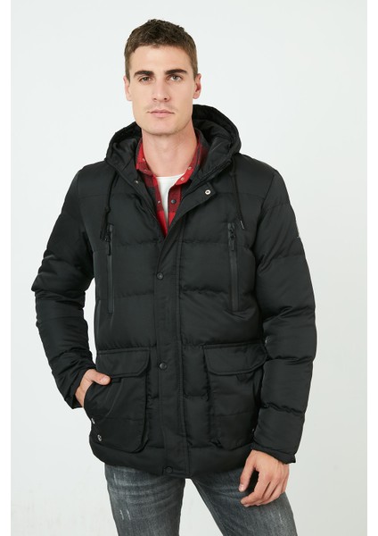 Slim Fit Kapüşonlu Cepli % 100 Pamuk Mont Erkek Mont 5712069 fırsatları