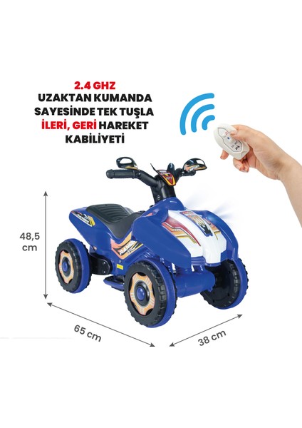 Ujtoys Uzaktan Kumandalı Akülü Atv 6V Ranger-Siyah