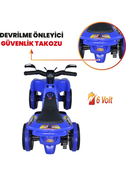 Ujtoys Uzaktan Kumandalı Akülü Atv 6V Ranger-Siyah