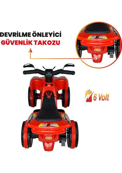 Ujtoys Uzaktan Kumandalı Akülü Atv 6V Ranger-Kırmızı