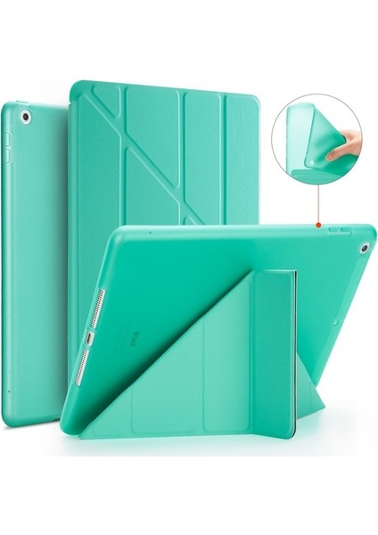 Apple iPad Air 3 10.5" Kılıf Trifolding Arkası Silikon Smart A2152 A2123 A2153 A2154